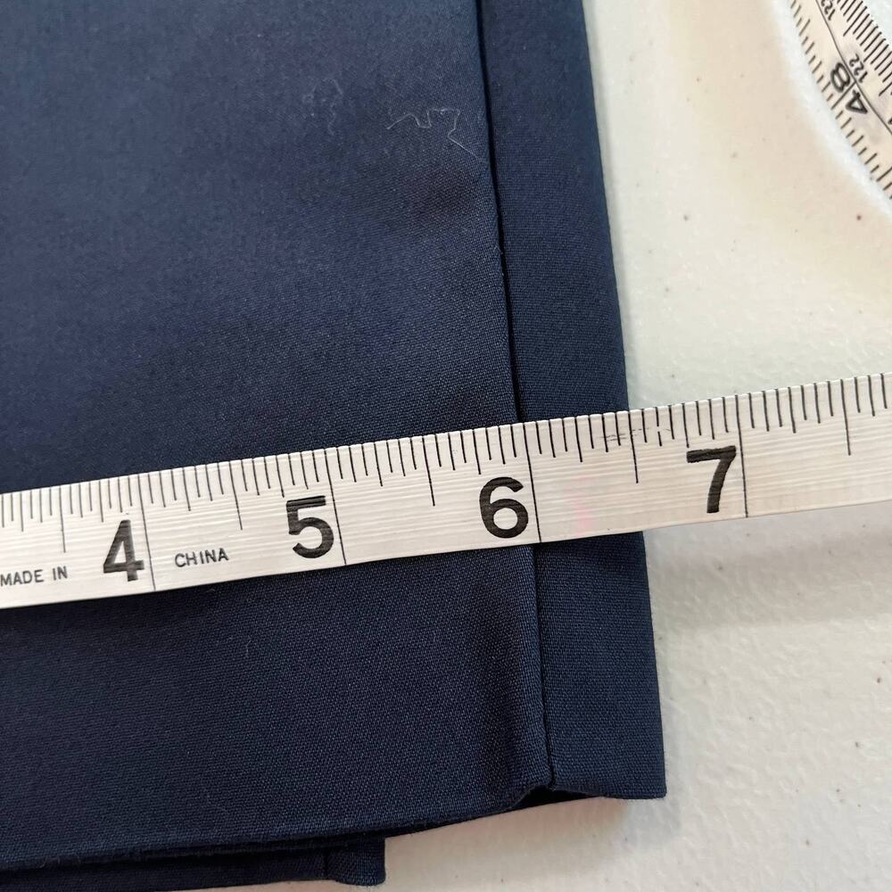 Larry Levine Navy Blue Cotton Blend Zip Pockets Cropped Ankle Pants 8P - Picture 14 of 14